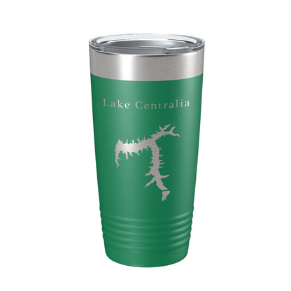 Lake Centralia Map Tumbler Travel Mug Insulated Laser Engraved Coffee Cup Illinois 20 oz-9