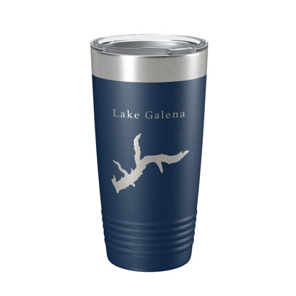 Lake Galena Map Tumbler Travel Mug Insulated Laser Engraved Coffee Cup Illinois 20 oz-8