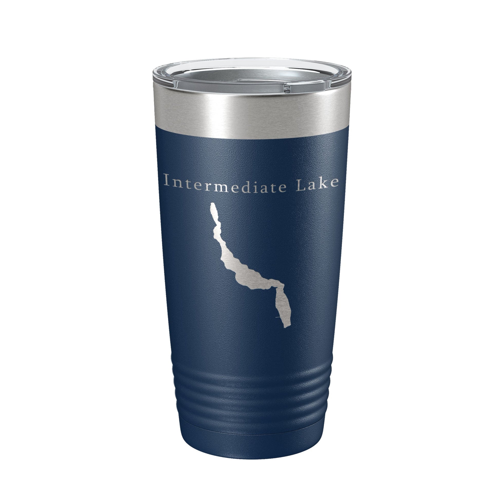 Intermediate Lake Map Tumbler Travel Mug Insulated Laser Engraved Coffee Cup Michigan 20 oz-2
