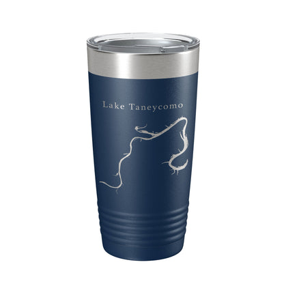 Lake Taneycomo Map Tumbler Travel Mug Insulated Laser Engraved Coffee Cup Branson Missouri 20 oz-2