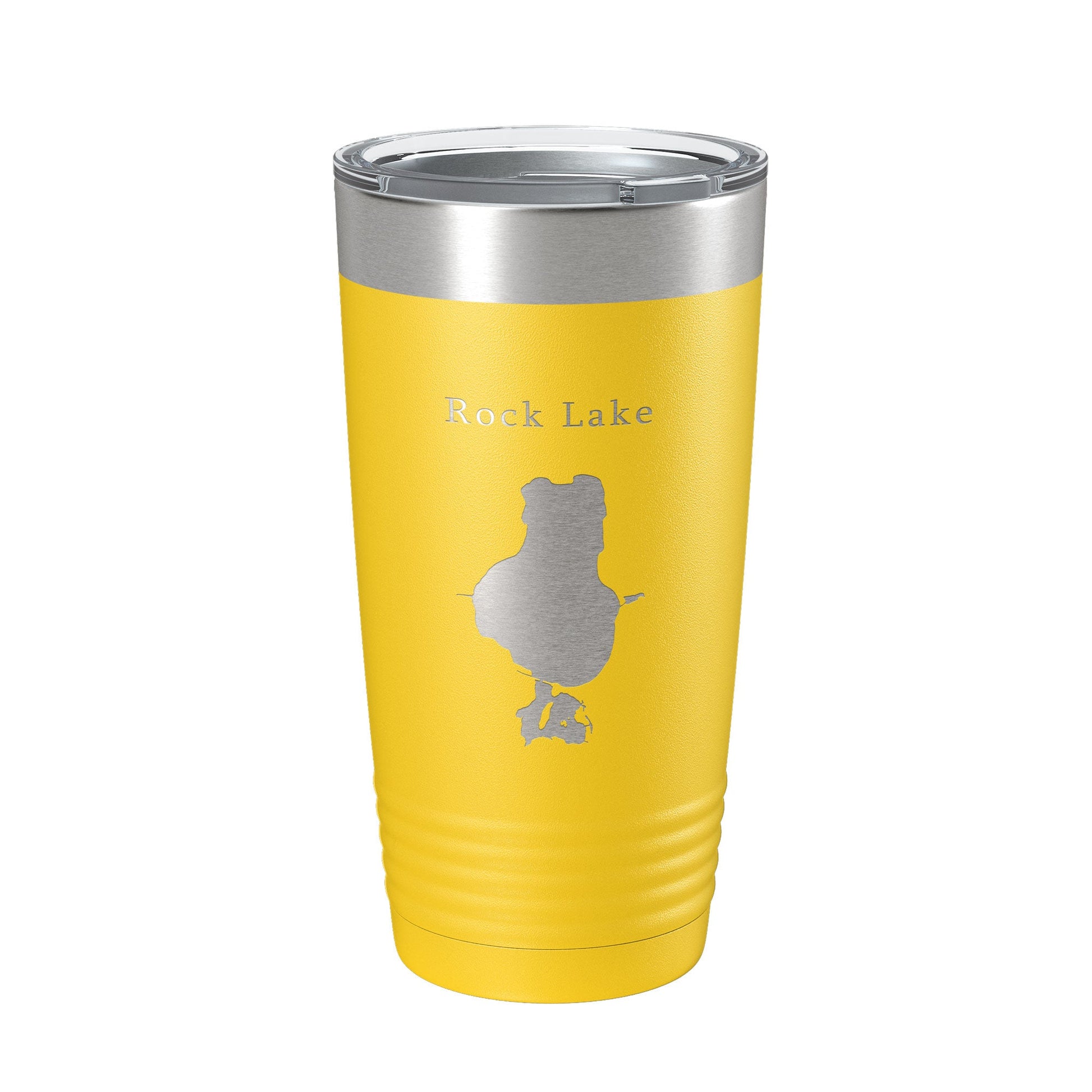 Rock Lake Map Tumbler Travel Mug Insulated Laser Engraved Coffee Cup Wisconsin 20 oz-4