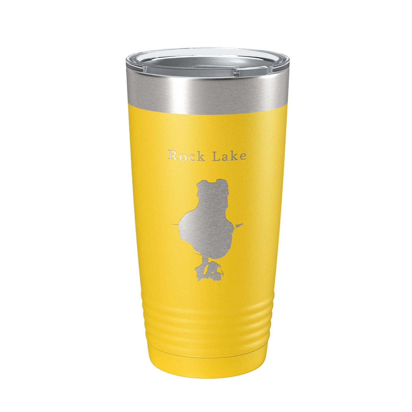 Rock Lake Map Tumbler Travel Mug Insulated Laser Engraved Coffee Cup Wisconsin 20 oz-19