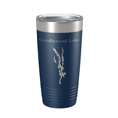 Candlewood Lake Map Tumbler Travel Mug Insulated Laser Engraved Coffee Cup Connecticut 20 oz-8
