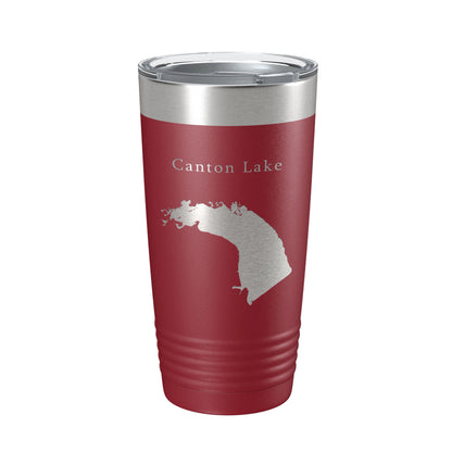 Canton Lake Map Tumbler Travel Mug Insulated Laser Engraved Coffee Cup Oklahoma 20 oz-18