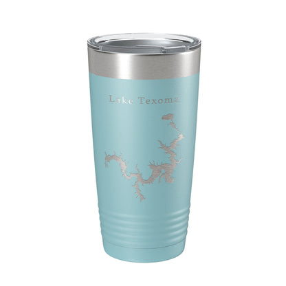 Lake Texoma Map Tumbler Travel Mug Insulated Laser Engraved Coffee Cup Oklahoma Texas 20 oz-13
