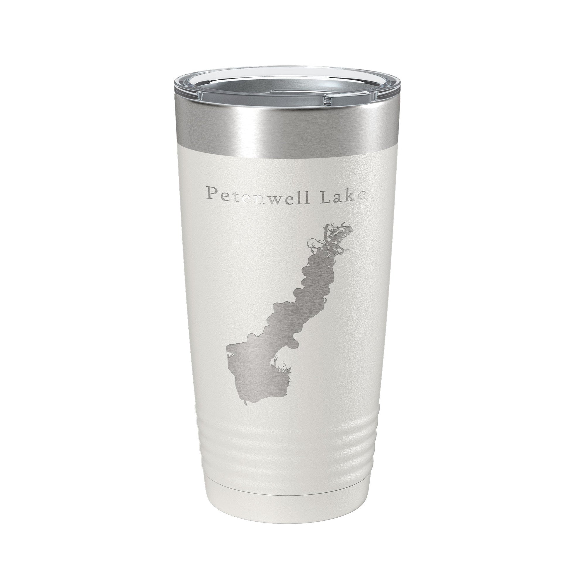 Petenwell Lake Map Tumbler Travel Mug Insulated Laser Engraved Coffee Cup Wisconsin 20 oz-1