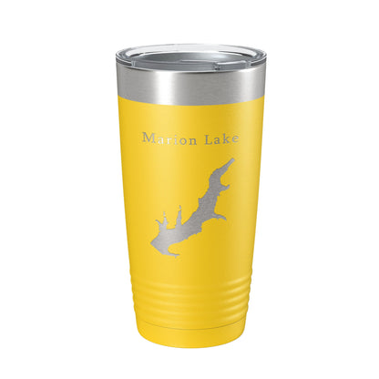 Marion Lake Map Tumbler Travel Mug Insulated Laser Engraved Coffee Cup Kansas 20 oz-4
