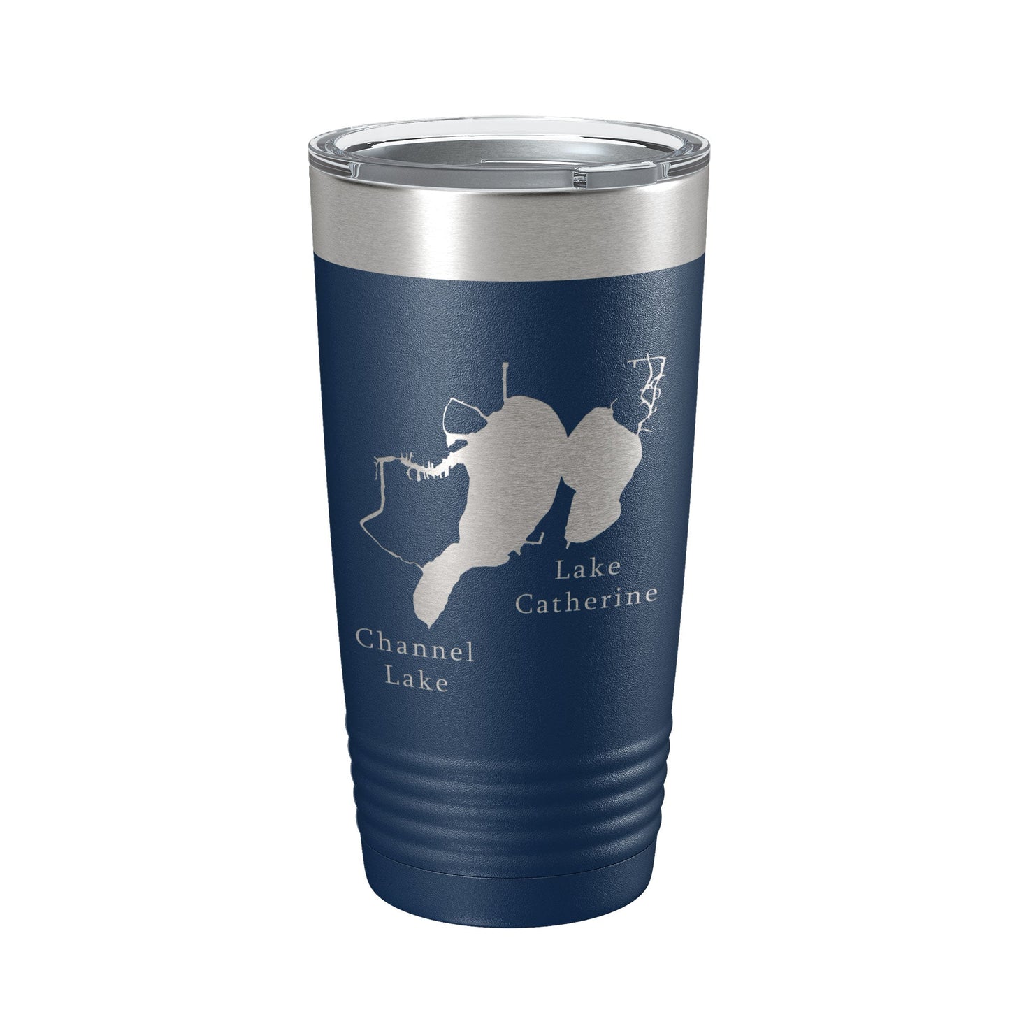 Channel Lake Catherine Lake Map Tumbler Travel Mug Insulated Laser Engraved Coffee Cup Illinois 20 oz-2