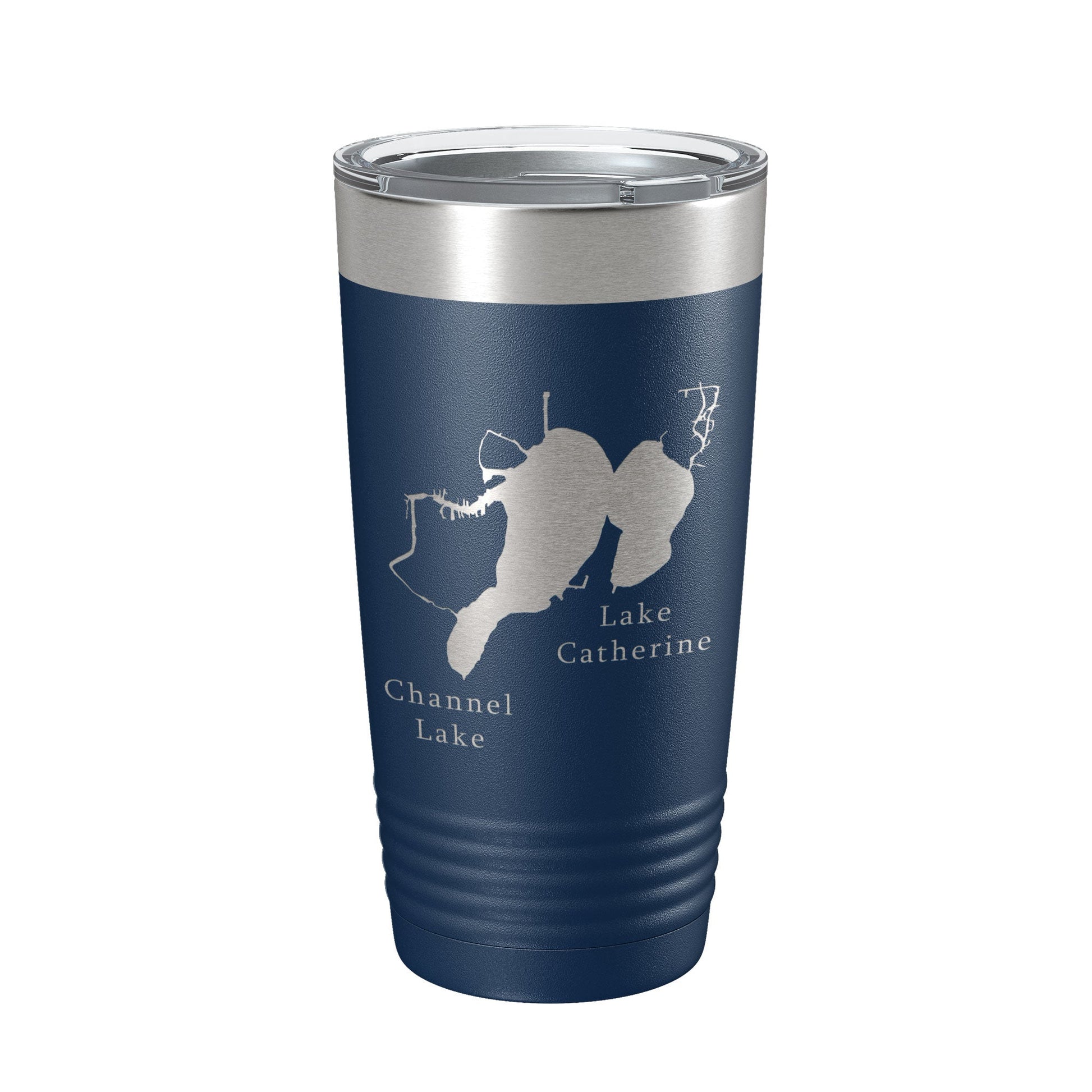 Channel Lake Catherine Lake Map Tumbler Travel Mug Insulated Laser Engraved Coffee Cup Illinois 20 oz-2