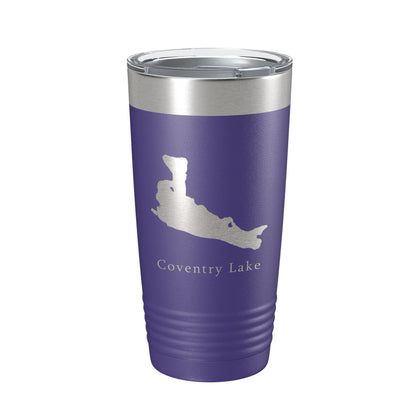Coventry Lake Map Tumbler Travel Mug Insulated Laser Engraved Coffee Cup Connecticut 20 oz-15