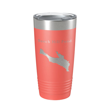 Beech Hill Pond Tumbler Lake Map Travel Mug Insulated Laser Engraved Coffee Cup Maine 20 oz-20