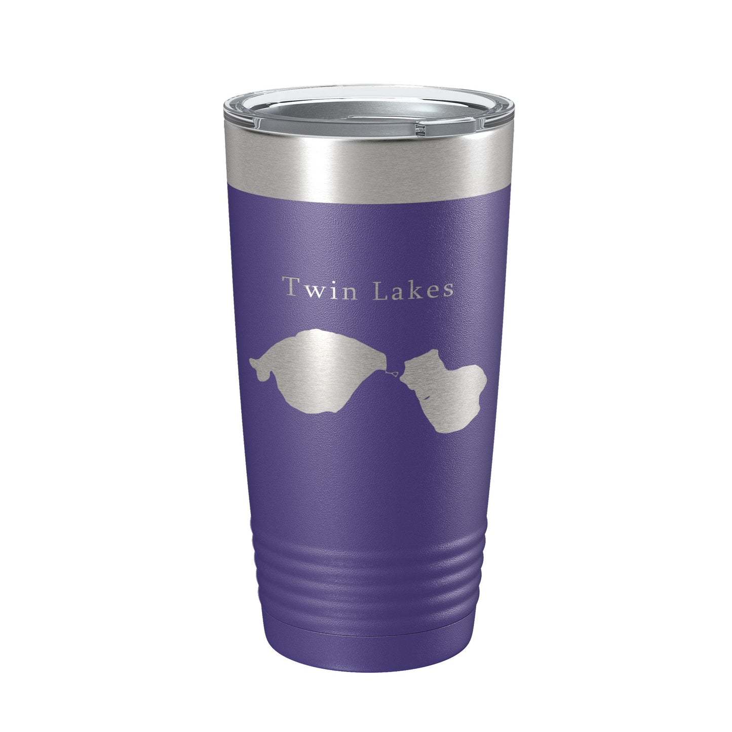 Twin Lakes Map Tumbler Travel Mug Insulated Laser Engraved Coffee Cup Lewiston Montmorency County Michigan 20 oz-15