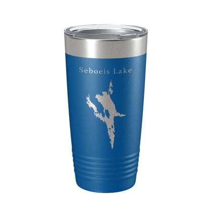 Seboeis Lake Map Tumbler Travel Mug Insulated Laser Engraved Coffee Cup Maine 20 oz-6
