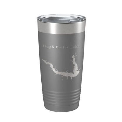 Hugh Butler Lake Map Tumbler Travel Mug Insulated Laser Engraved Coffee Cup Red Willow Reservoir Nebraska 20 oz-16
