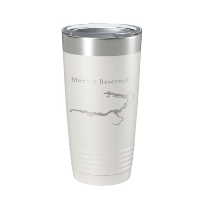 Merritt Reservoir Tumbler Lake Map Travel Mug Insulated Laser Engraved Coffee Cup Nebraska 20 oz-7