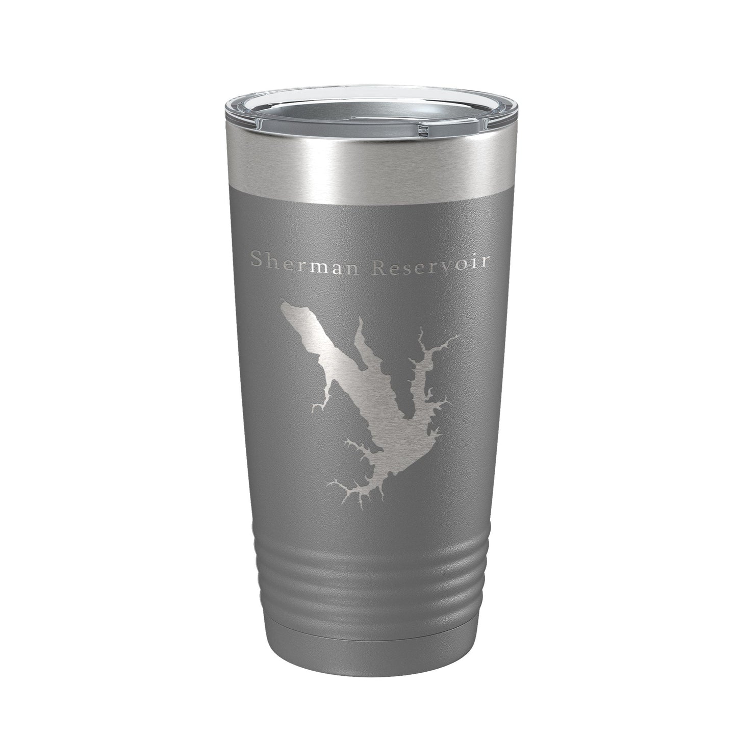 Sherman Reservoir Tumbler Lake Map Travel Mug Insulated Laser Engraved Coffee Cup Nebraska 20 oz-16