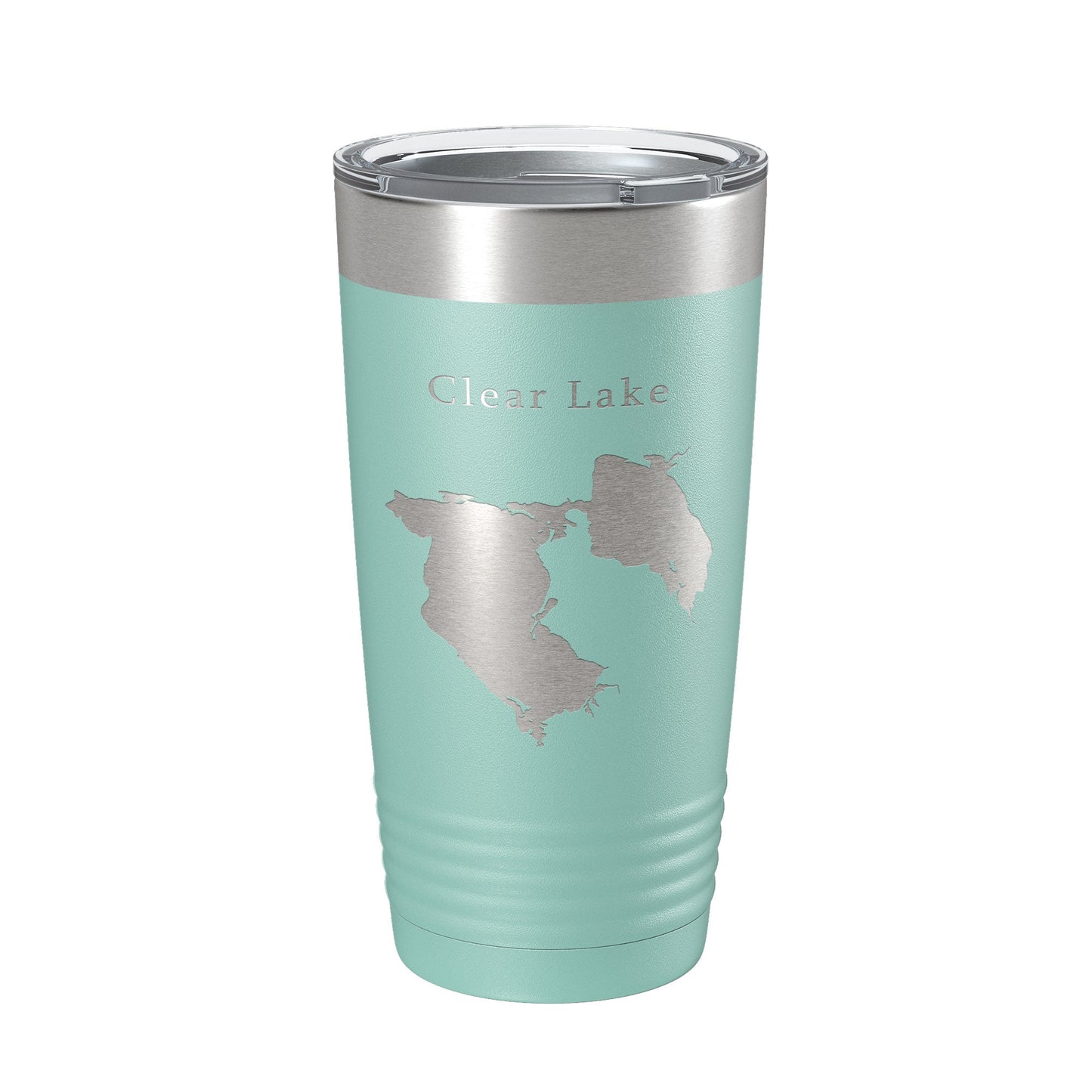 Clear Lake Reservoir Map Tumbler Travel Mug Insulated Laser Engraved Coffee Cup California 20 oz-12