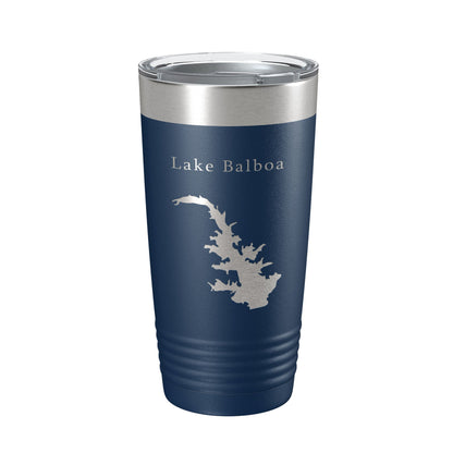 Lake Balboa Map Tumbler Travel Mug Insulated Laser Engraved Coffee Cup Hot Springs Village Arkansas 20 oz-8