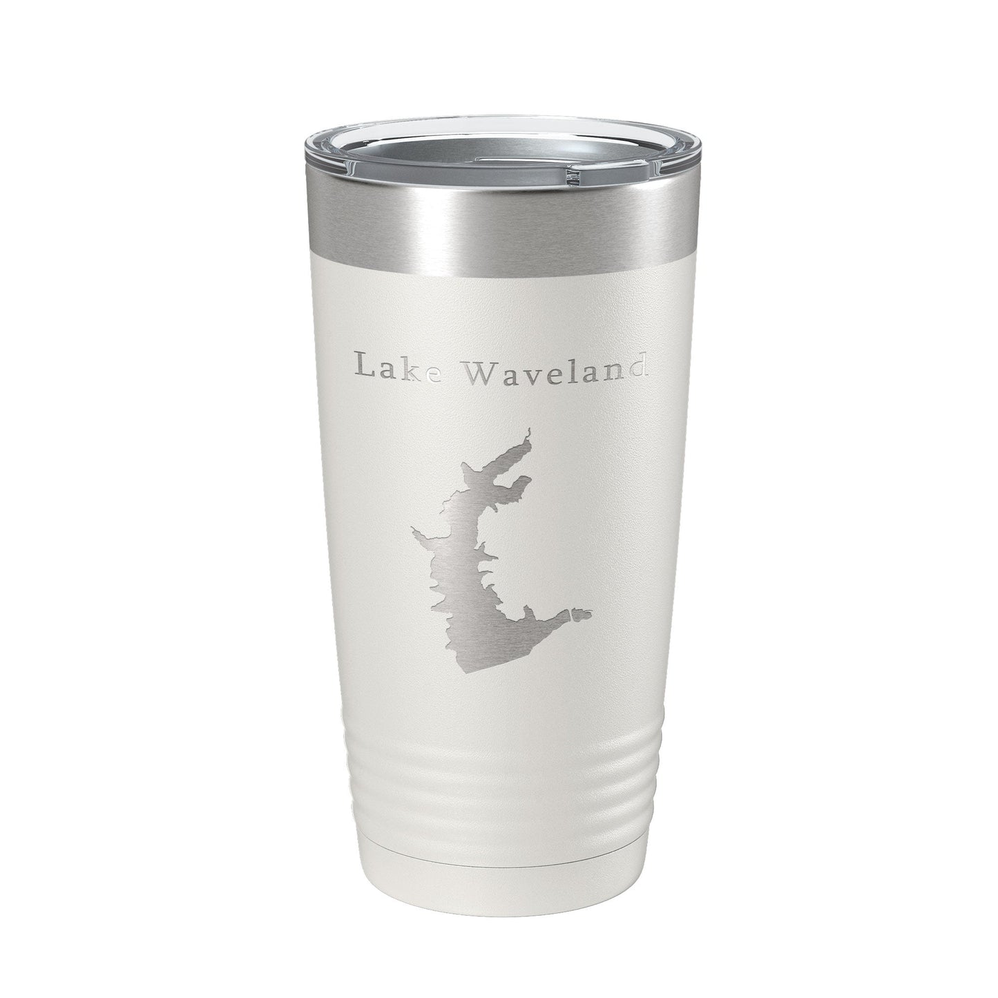 Lake Waveland Map Tumbler Travel Mug Insulated Laser Engraved Coffee Cup Indiana 20 oz-1
