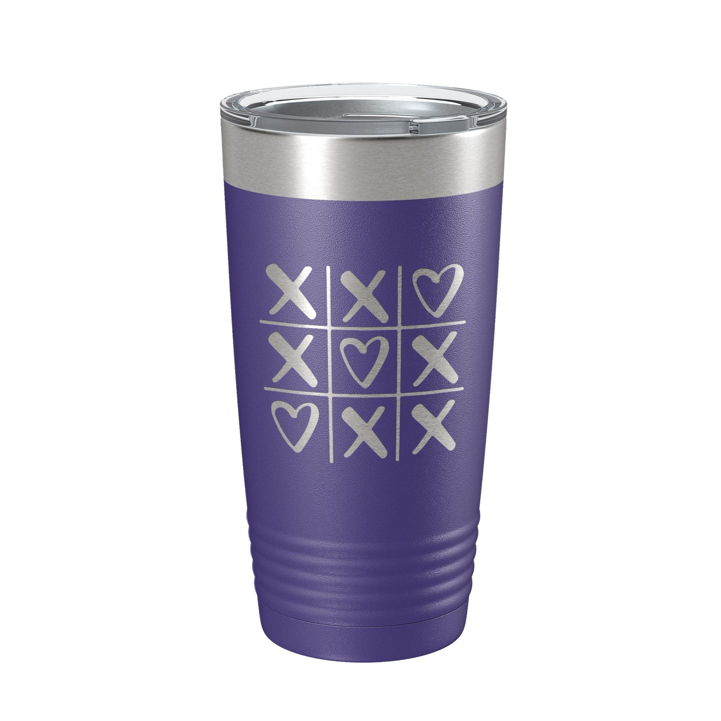 Valentine's Day Tumbler Tic Tac Toe Hearts Travel Mug Insulated Laser Engraved Coffee Cup 20 oz-15
