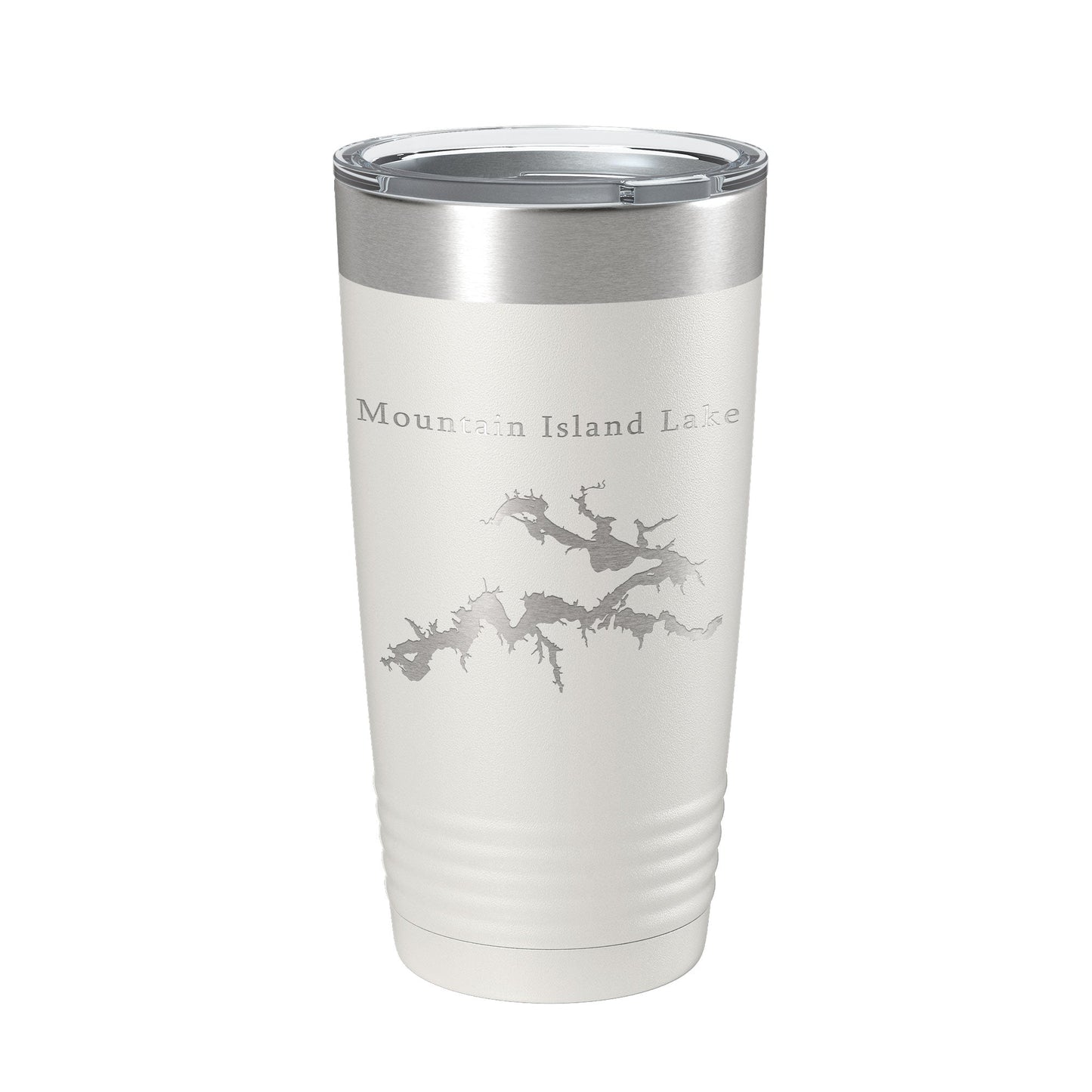 Mountain Island Lake Map Tumbler Travel Mug Insulated Laser Engraved Coffee Cup North Carolina 20 oz-1