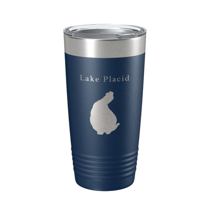Lake Placid Map Tumbler Travel Mug Insulated Laser Engraved Coffee Cup Florida 20 oz-8