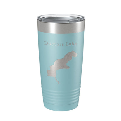 Doctors Lake Map Tumbler Travel Mug Insulated Laser Engraved Coffee Cup Florida 20 oz-13