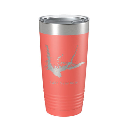 Lake Seminole Map Tumbler Travel Mug Insulated Laser Engraved Coffee Cup Georgia Florida 20 oz-20