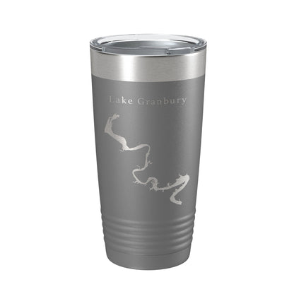 Lake Granbury Map Tumbler Travel Mug Insulated Laser Engraved Coffee Cup Brazos River Texas 20 oz-16