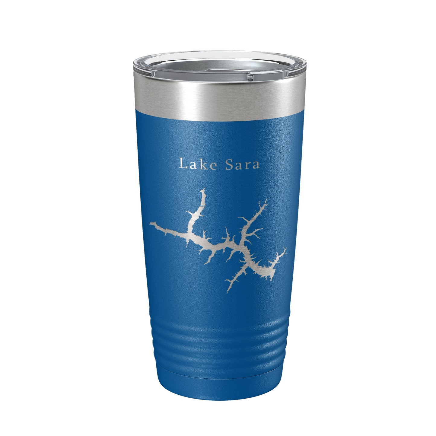 Lake Sara Map Tumbler Travel Mug Insulated Laser Engraved Coffee Cup Illinois 20 oz-6