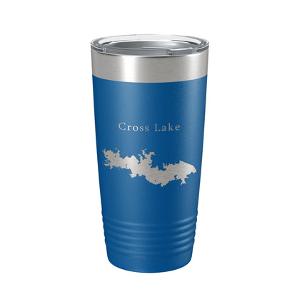 Cross Lake Map Tumbler Travel Mug Insulated Laser Engraved Coffee Cup Shreveport Louisiana 20 oz-6