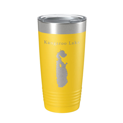 Kangaroo Lake Map Tumbler Travel Mug Insulated Laser Engraved Coffee Cup Wisconsin 20 oz-19