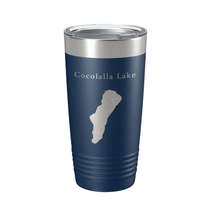 Cocolalla Lake Map Tumbler Travel Mug Insulated Laser Engraved Coffee Cup Idaho 20 oz-8