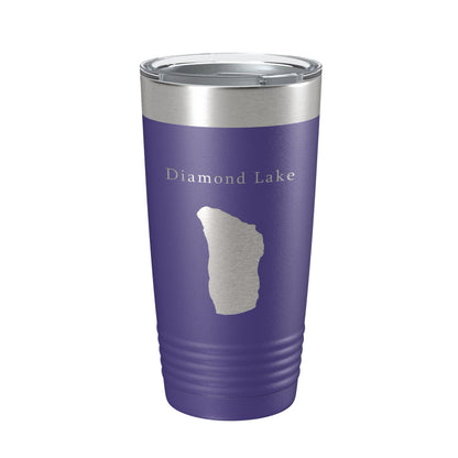 Diamond Lake Map Tumbler Travel Mug Insulated Laser Engraved Coffee Cup Oregon 20 oz-15