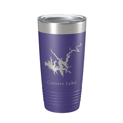 Carters Lake Map Tumbler Travel Mug Insulated Laser Engraved Coffee Cup Georgia 20 oz-15