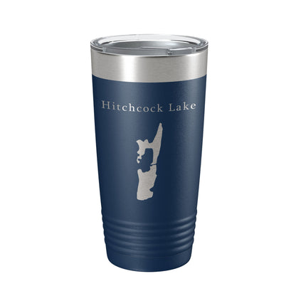 Hitchcock Lake Map Tumbler Travel Mug Insulated Laser Engraved Coffee Cup Connecticut 20 oz-2