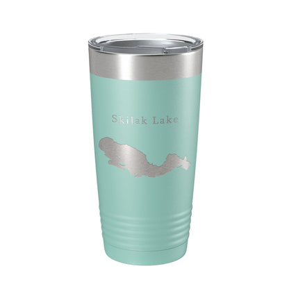 Skilak Lake Map Tumbler Travel Mug Insulated Laser Engraved Coffee Cup Alaska 20 oz-12