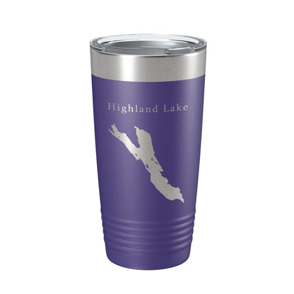 Highland Lake Bridgton Map Tumbler Travel Mug Insulated Laser Engraved Coffee Cup Maine 20 oz-15