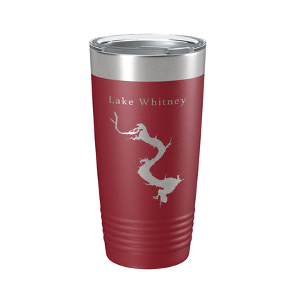 Lake Whitney Map Tumbler Travel Mug Insulated Laser Engraved Coffee Cup Texas 20 oz-18