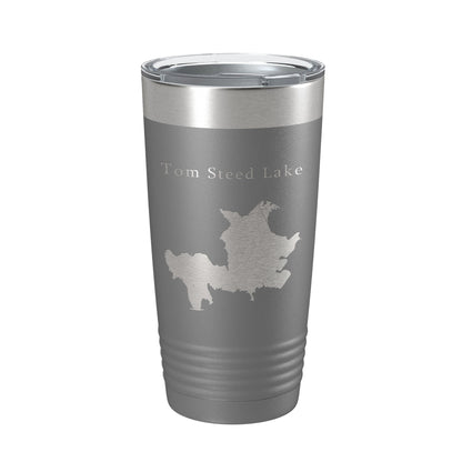 Tom Steed Lake Map Tumbler Travel Mug Insulated Laser Engraved Coffee Cup Oklahoma 20 oz-16