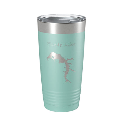 Hardy Lake Map Tumbler Travel Mug Insulated Laser Engraved Coffee Cup Indiana 20 oz-12