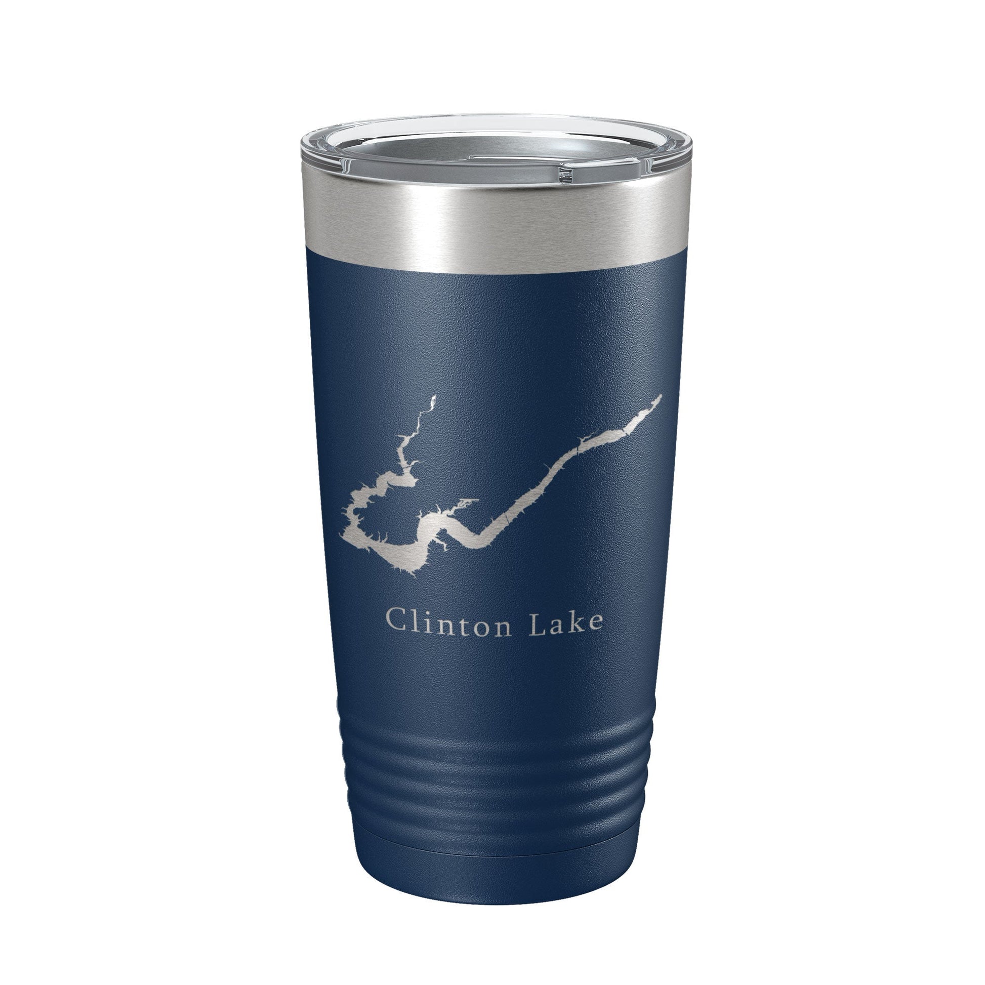 Clinton Lake Map Tumbler Travel Mug Insulated Laser Engraved Coffee Cup Illinois 20 oz-2