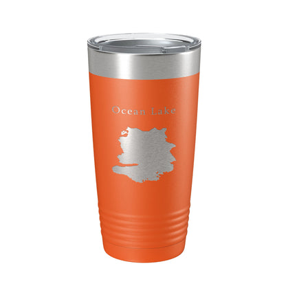 Ocean Lake Map Tumbler Travel Mug Insulated Laser Engraved Coffee Cup Wyoming 20 oz-17