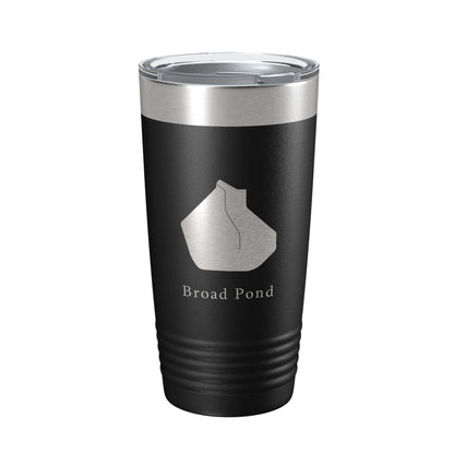 Broad Pond Tumbler Lake Map Travel Mug Insulated Laser Engraved Coffee Cup Indiana 20 oz-5