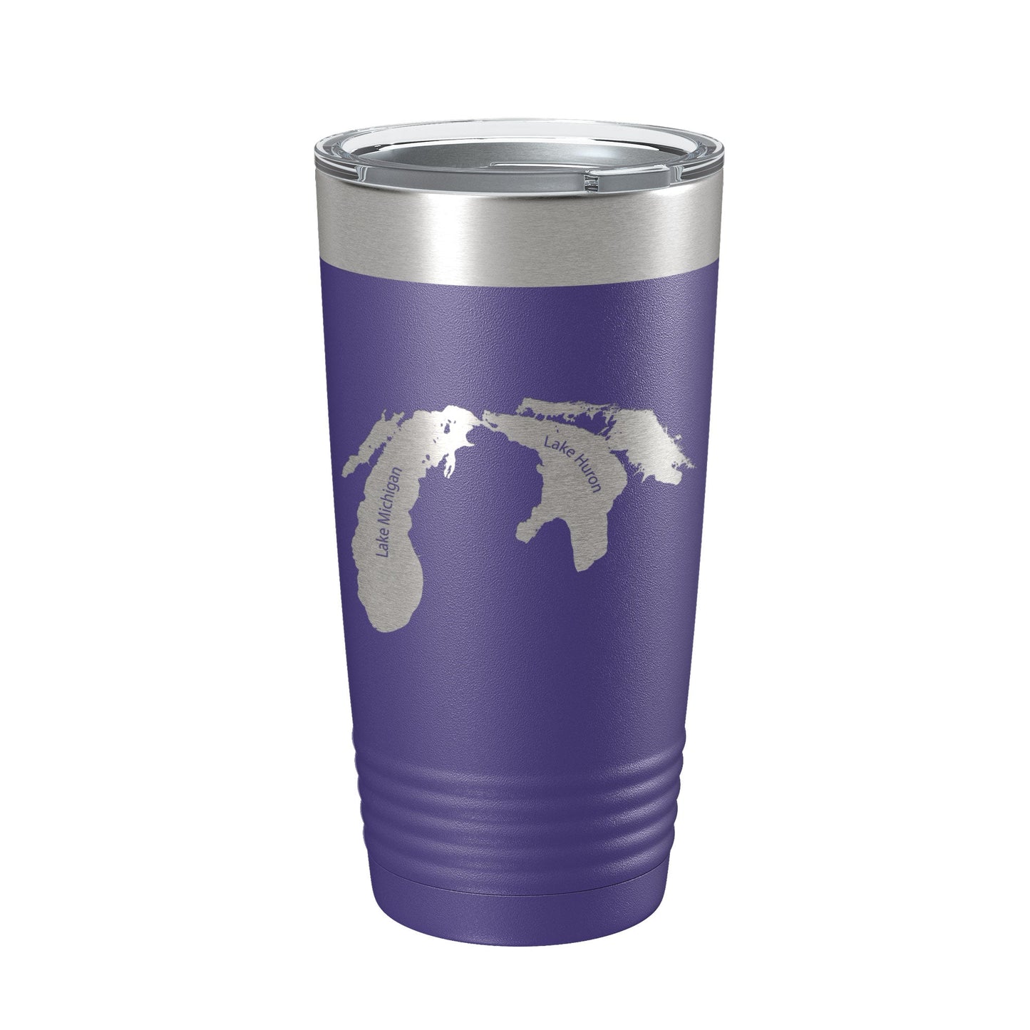 Lake Michigan-Huron Map Tumbler Travel Mug Insulated Laser Engraved Coffee Cup Illinois Wisconsin Indiana Michigan Ontario 20oz-15