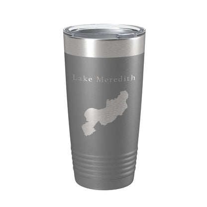 Lake Meredith Map Tumbler Travel Mug Insulated Laser Engraved Coffee Cup Colorado 20 oz-16
