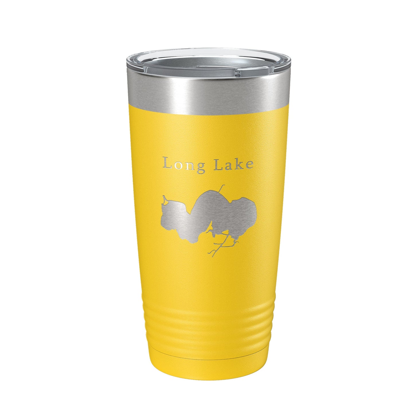 Long Lake Map Tumbler Travel Mug Insulated Laser Engraved Coffee Cup Illinois 20 oz-4