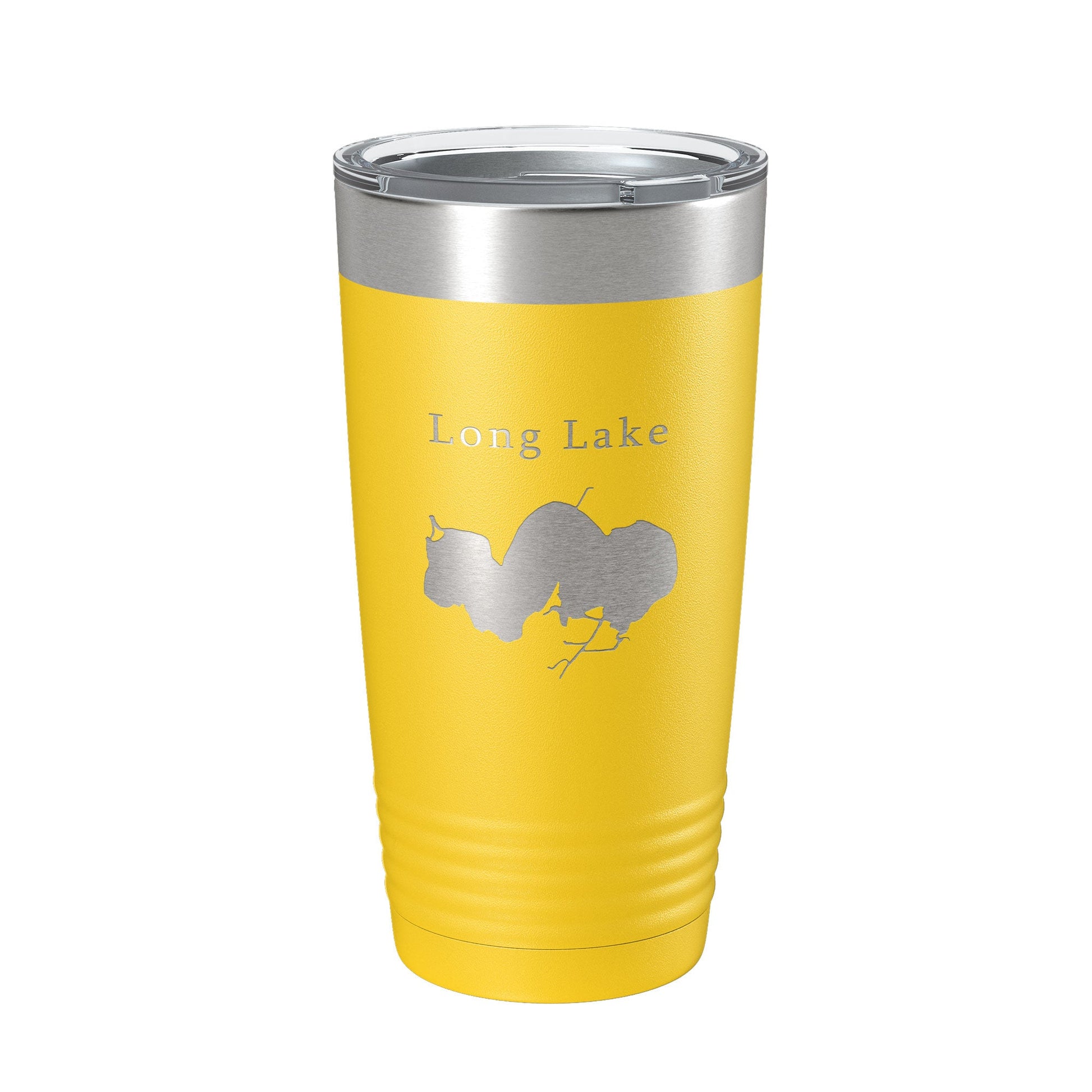 Long Lake Map Tumbler Travel Mug Insulated Laser Engraved Coffee Cup Illinois 20 oz-4