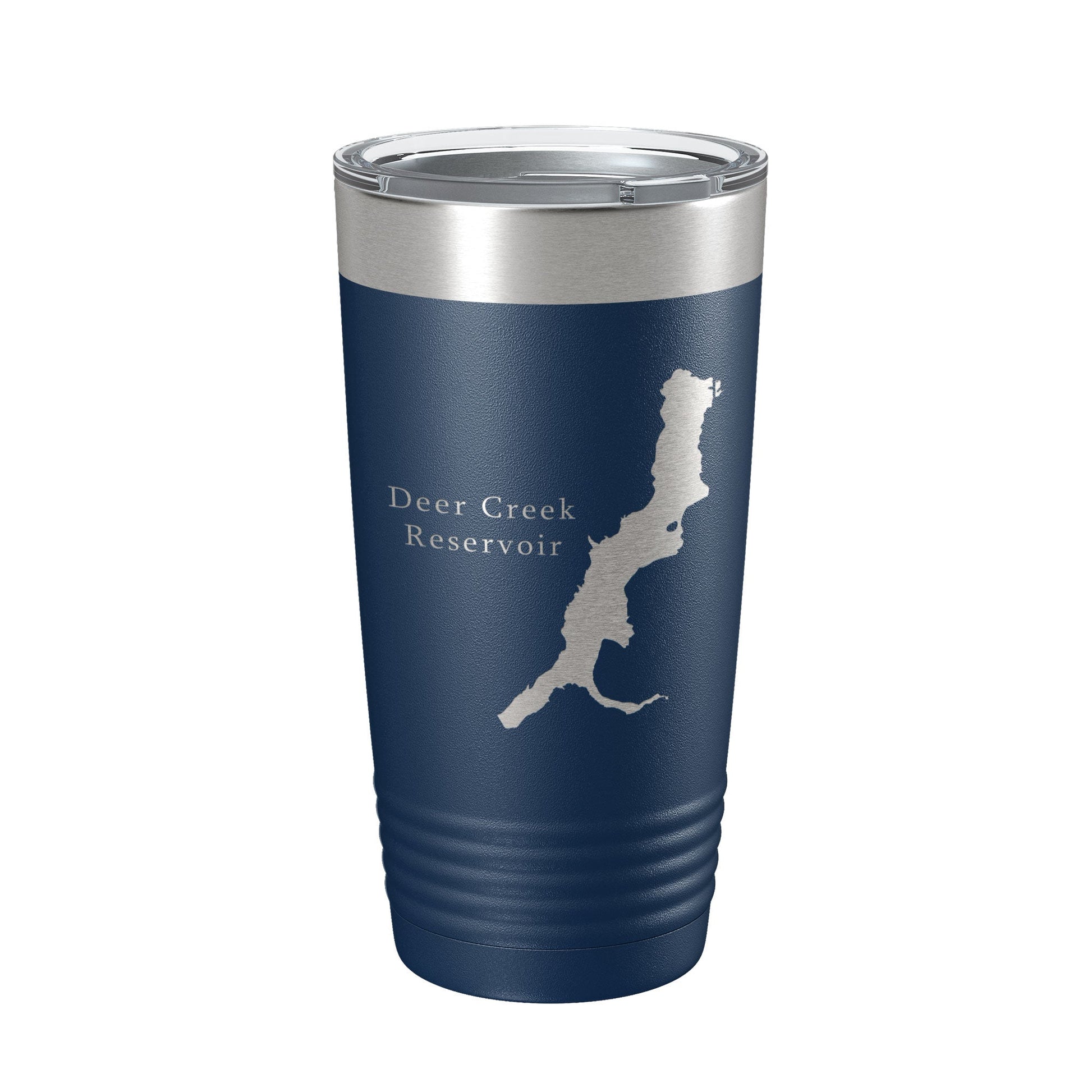 Deer Creek Reservoir Tumbler Lake Map Travel Mug Insulated Laser Engraved Coffee Cup Utah 20 oz-2