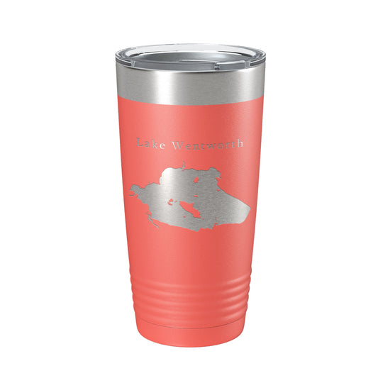 Lake Wentworth Map Tumbler Travel Mug Insulated Laser Engraved Coffee Cup New Hampshire 20 oz-20